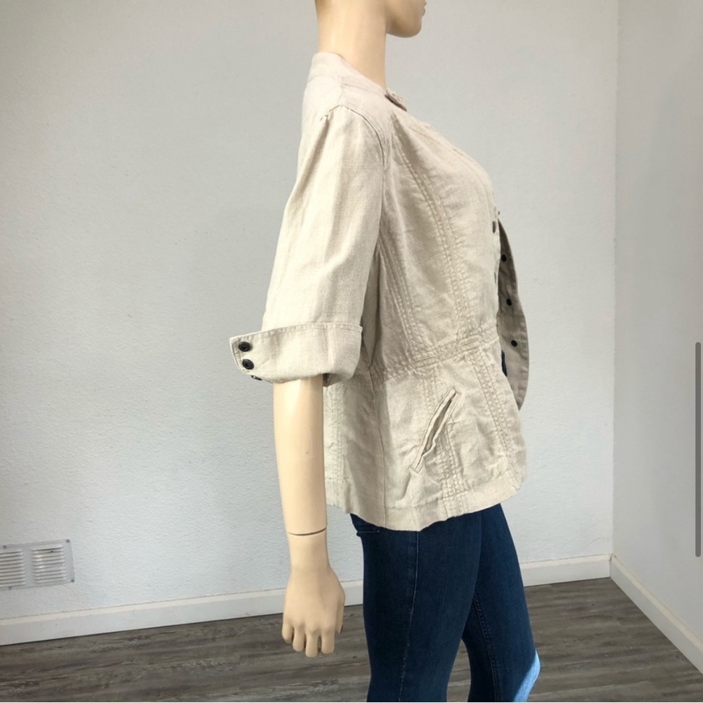 Coldwater Creek Beige Push Button Front Jacket - image 8